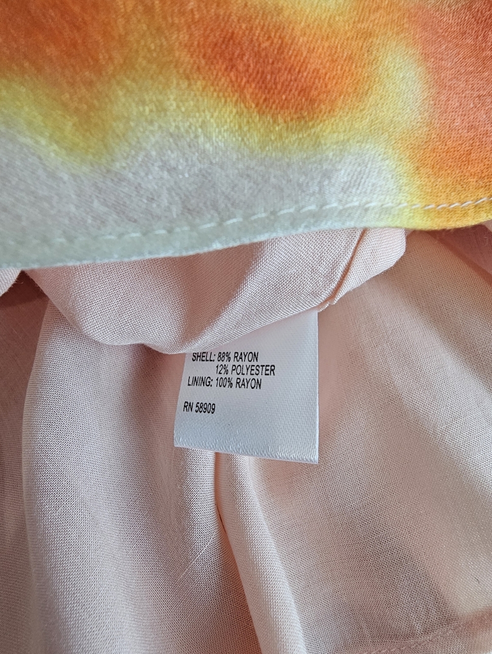 Alex Marie Pink & Orange Tie-Front Floral Midi A-Line Dress Women's Sz 10 NWT - Picture 6 of 8